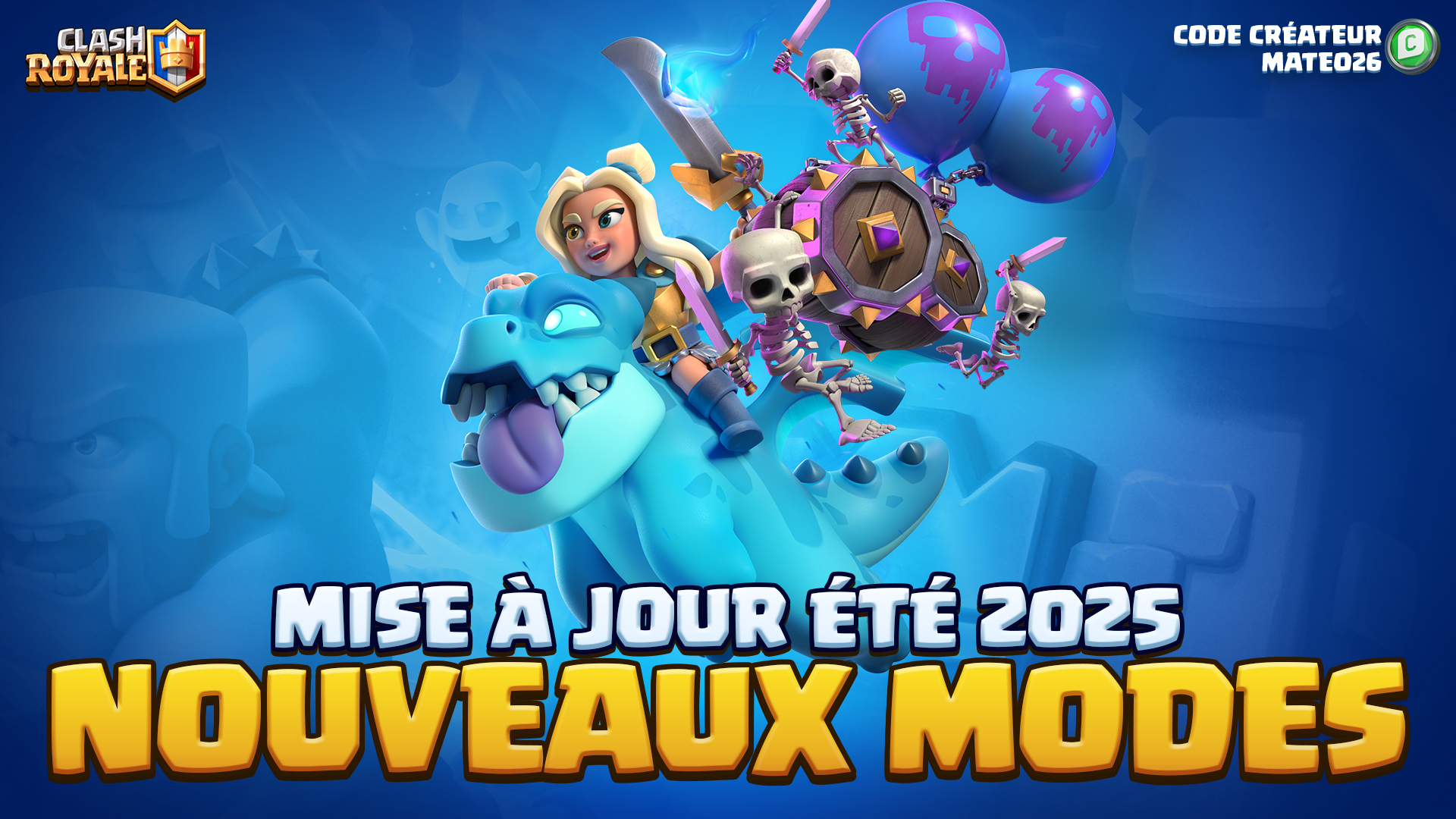 NOUVELLE CARTE LÉGENDAIRE, NOUVELLE ÉVOLUTION, NOUVEAU MODE DE JEU ET CHANGEMENTS SUR LA VOIE DES TROPHÉES !